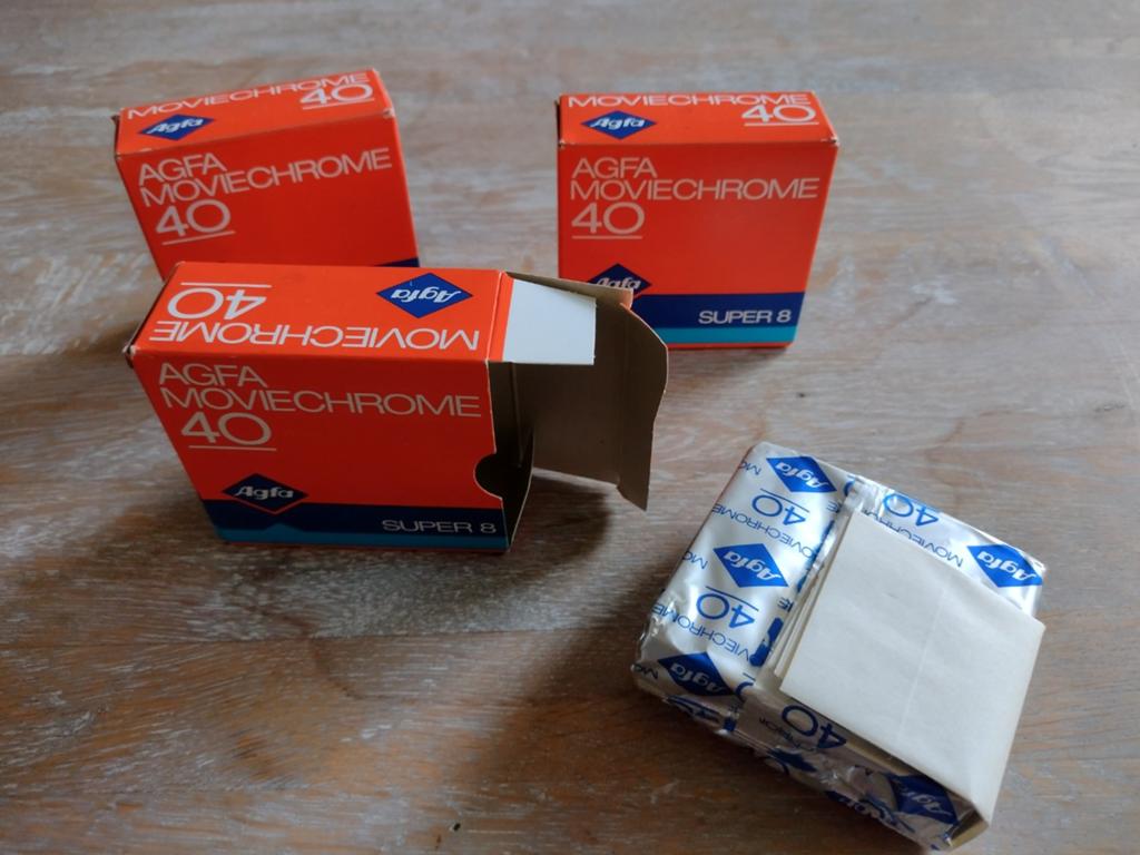 1985 drie doosjes film Agfa Moviechrome 40 Super 8, Audio, Tv en Foto, Filmrollen, Ophalen of Verzenden, 8mm film