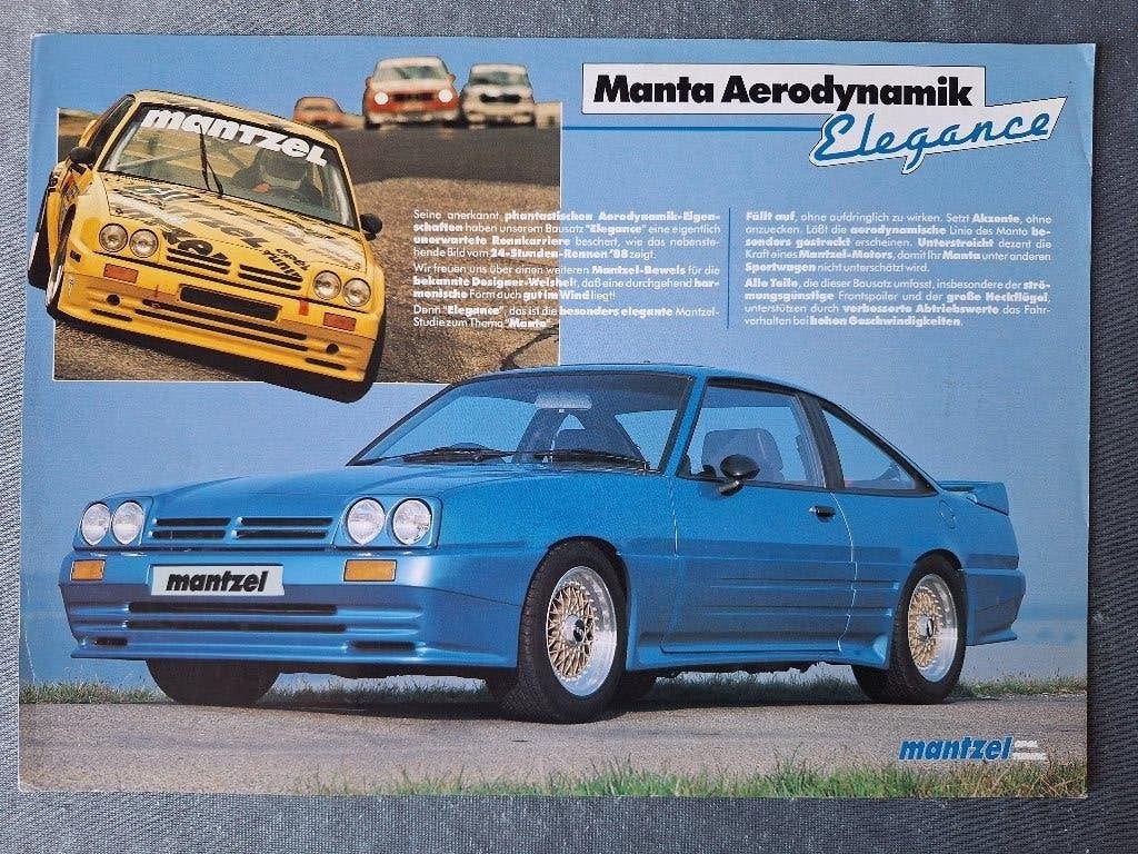 Leaflet MANTZEL MANTA Aerodynamik - Duits, Verzenden, Gelezen, Overige merken
