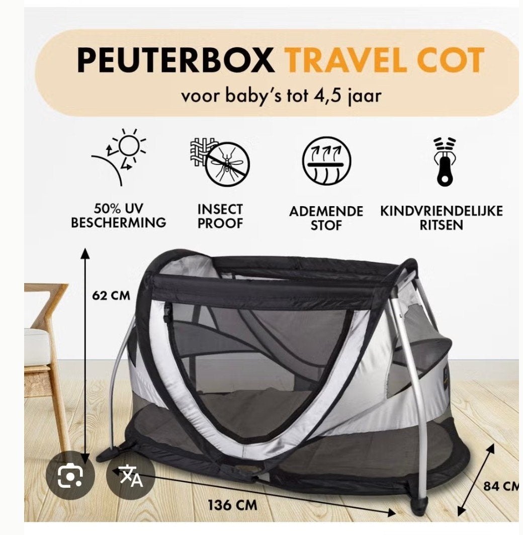 Deryan Peuterbox Travel Cot - Reisbedje/Tentje, Ophalen of Verzenden, Reisbedje