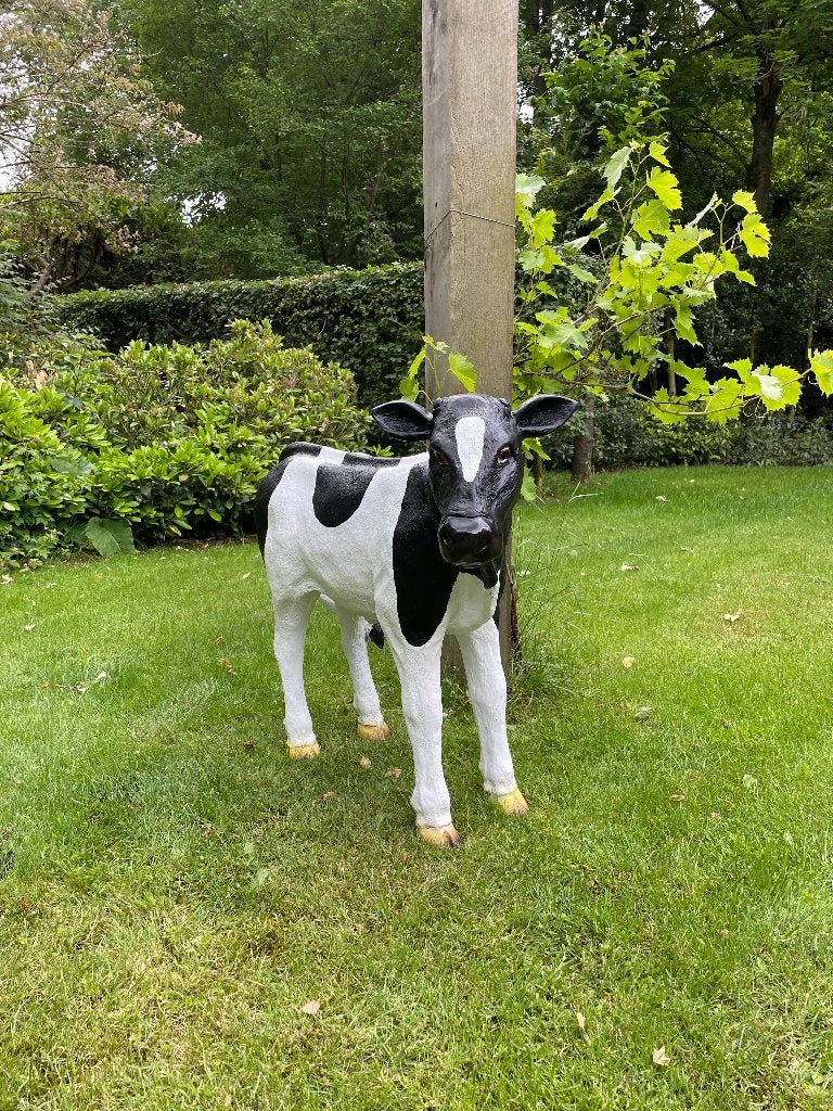 Kalf, koe, boerderij, gazon, tuin, boerderij, 90 cm, Tuin en Terras, Ophalen, Nieuw, Kunststof, Dierenbeeld