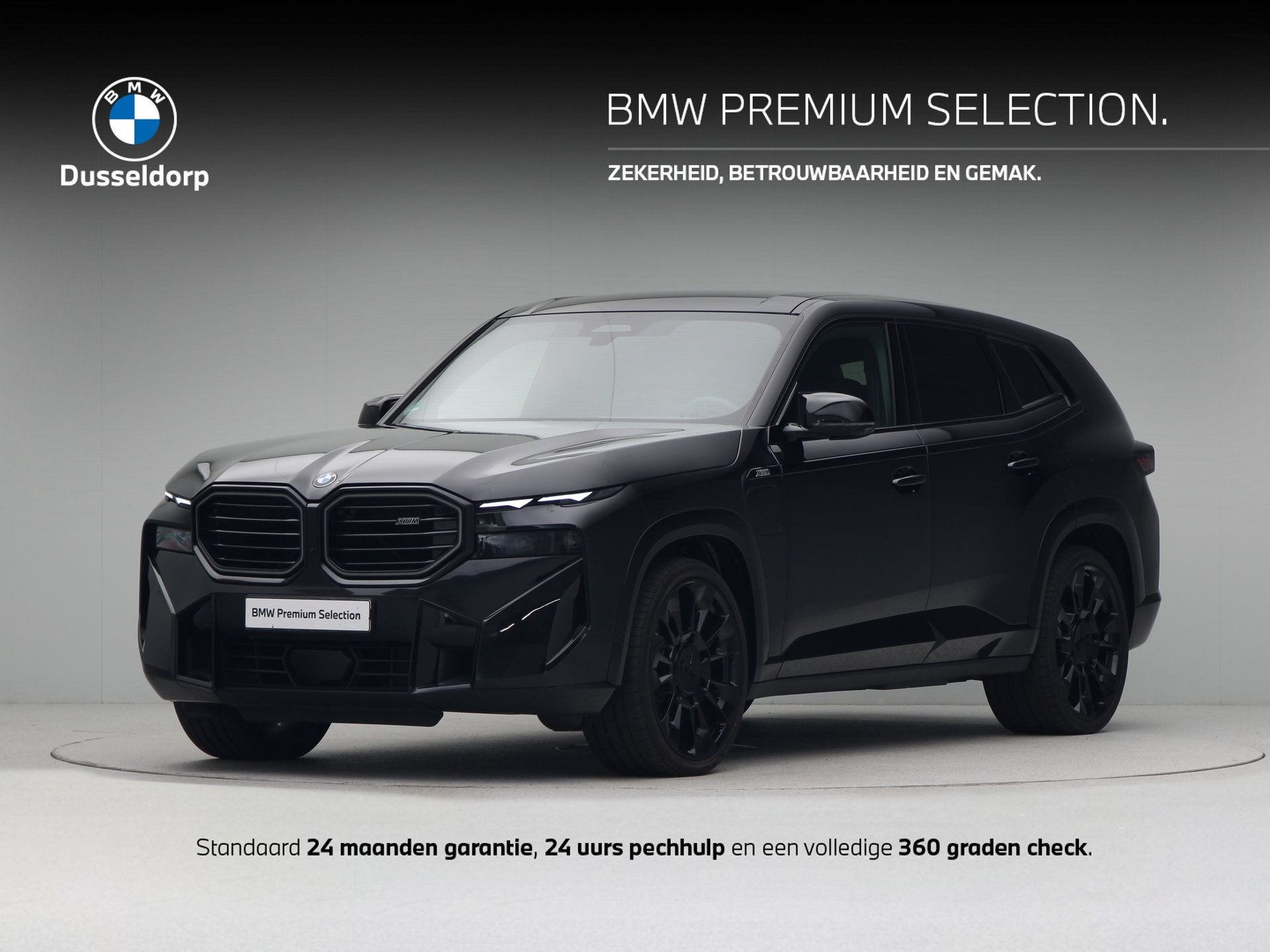 BMW XM PHEV 50e 30 kWh SoH 100% (bj 2026, automaat), Auto's, Dealer onderhouden, Gebruikt, Met garantie (alle), Zwart