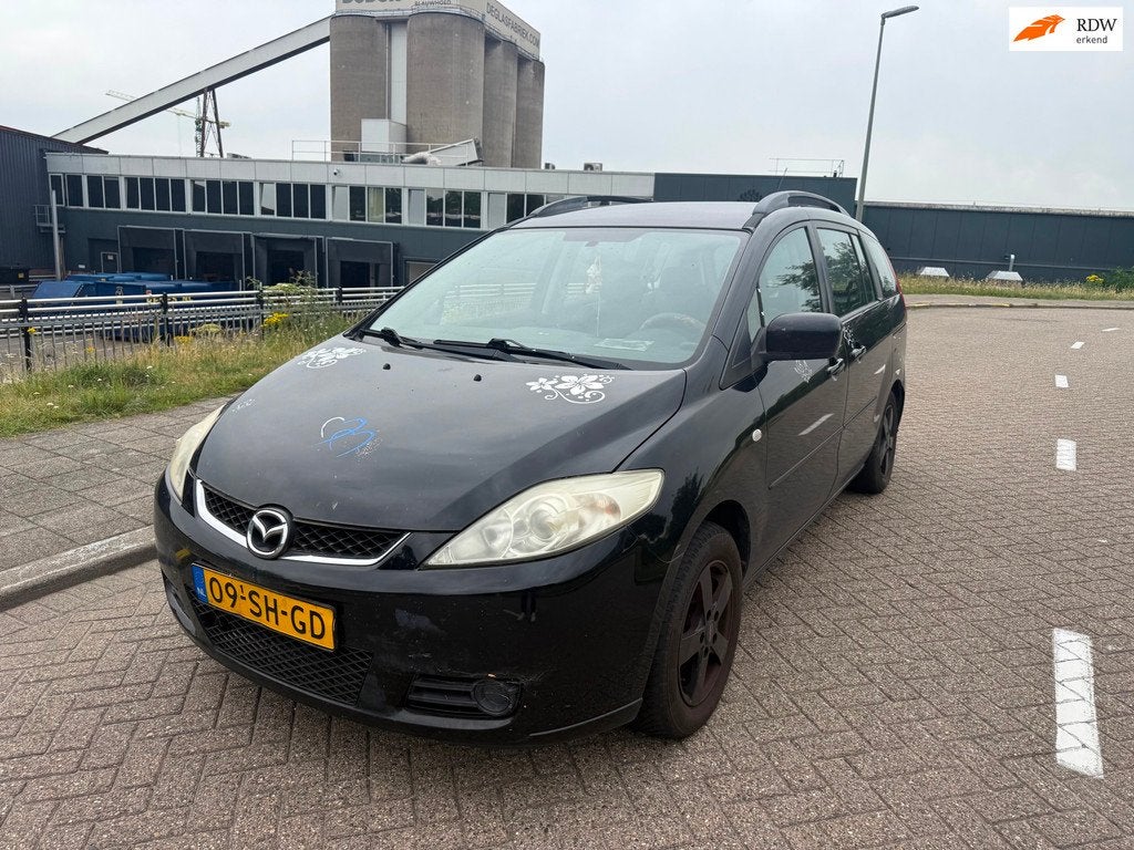Mazda 5 1.8 Touring, Gebruikt, 1370 kg, 4 cilinders, Zwart