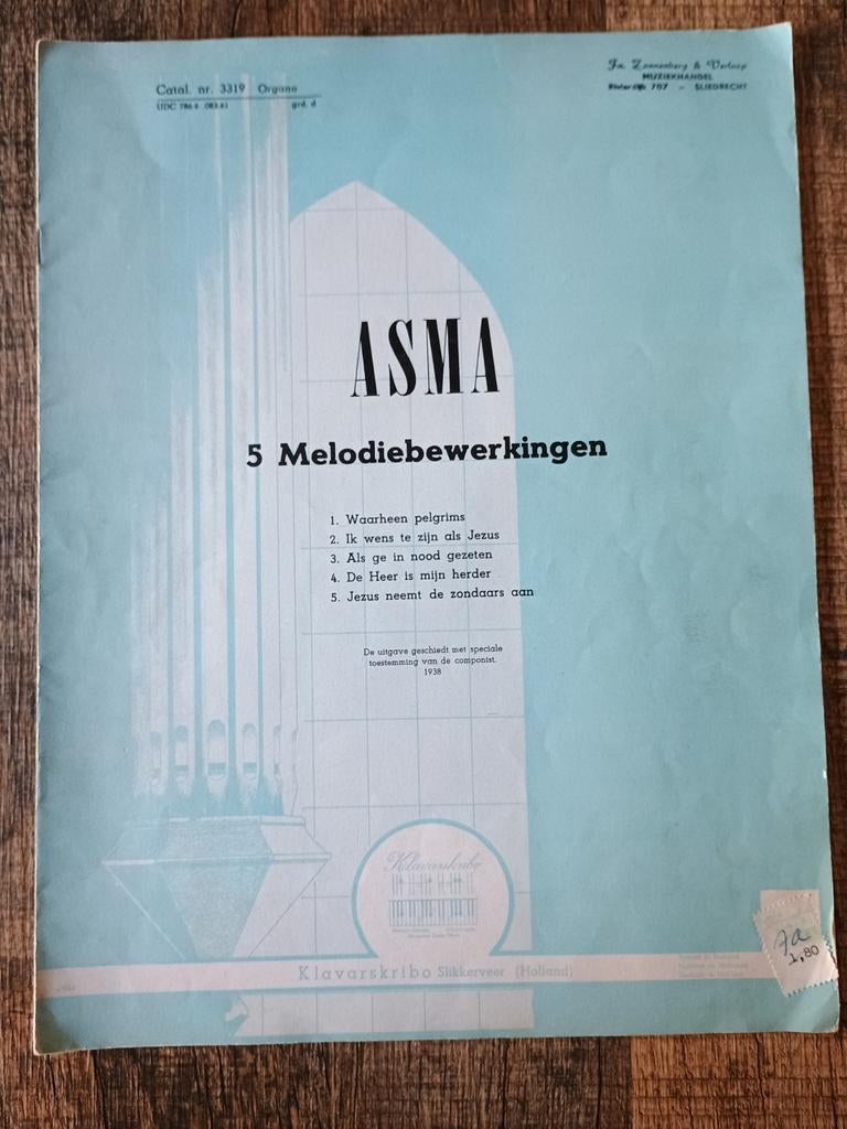 Klavarskribo Asma  - 5 melodiebewerkingen, Ophalen of Verzenden, Gebruikt, Artiest of Componist, Religie en Gospel