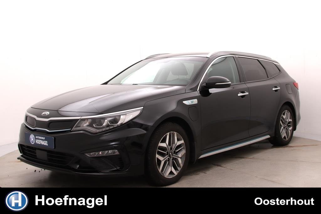 Kia Optima Sportswagon 2.0 GDI PHEV ExecutiveLine | Automaat, Auto's, Gebruikt, Zwart, Leder en Stof, Zwart