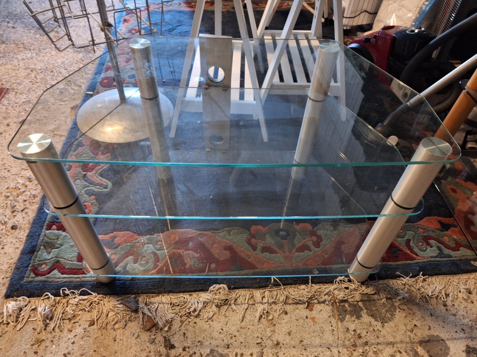 Tvmeubel tv meubel tvkast tafel glas GRATIS, Huis en Inrichting, Ophalen, Gebruikt, 50 tot 100 cm, Glas