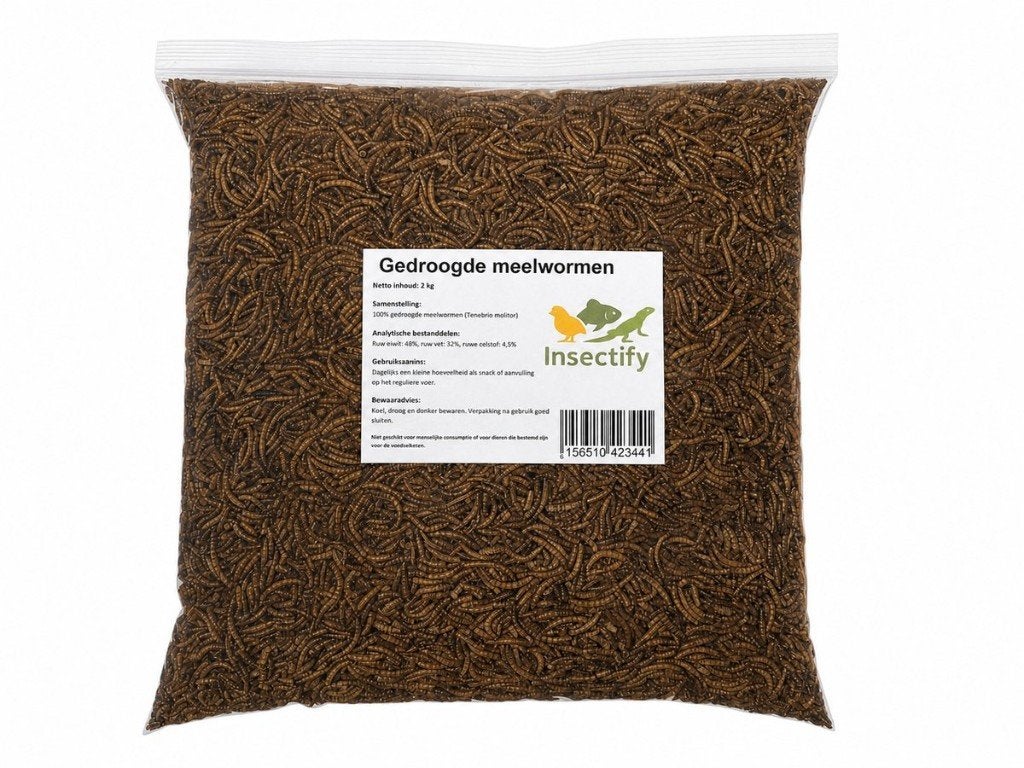 Gedroogde Meelwormen 2 kg – Kippenvoer & Tuinvogels, Ophalen of Verzenden, Overige soorten