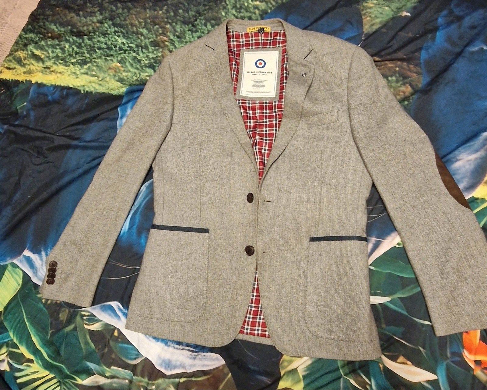 Blue Industry colbert met elleboogstukken, Kleding | Heren, Maat 52/54 (L), Blue Industry, Ophalen of Verzenden, Zo goed als nieuw