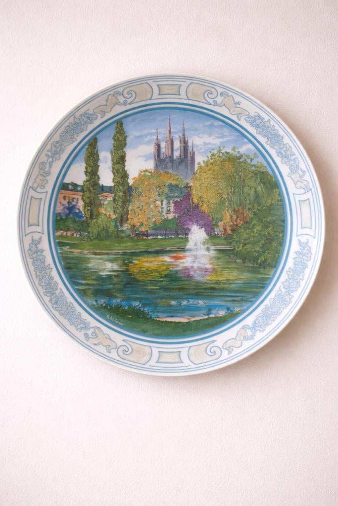 Uniek Bellaplast Jaarteller Wandbord 1980 – Marktkirche Wies, Ophalen of Verzenden