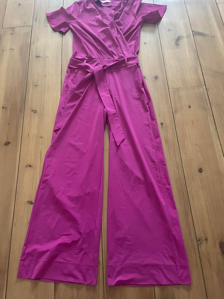 Mooie fuchsiaroze travelstof jumpsuit Studio Anneloes, S, Kleding | Dames, Jumpsuits, Ophalen of Verzenden, Zo goed als nieuw