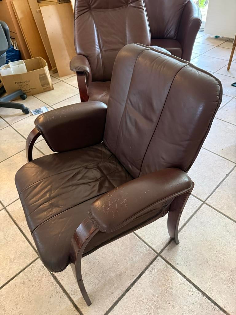 3 comfortabele fauteuils.  Gratis af te halen!, Ophalen, Gebruikt, Overige materialen, 75 tot 100 cm