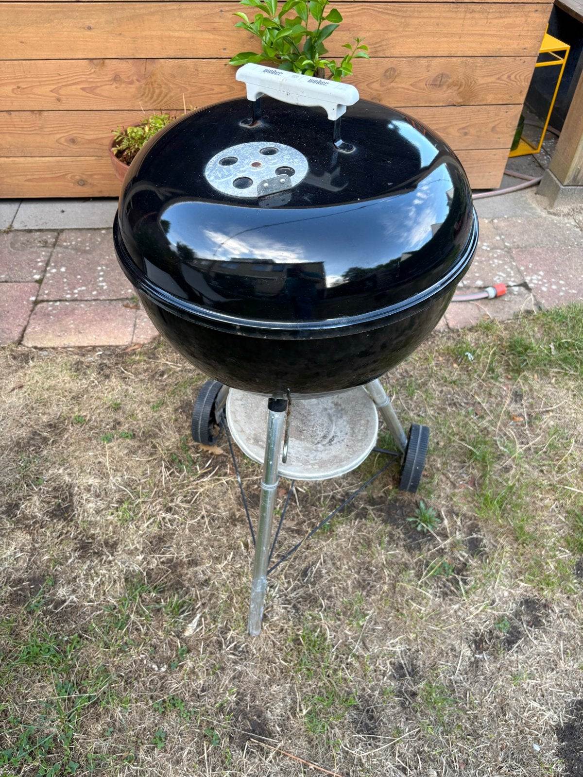 Weber One-Touch Silver 47 cm met originele hoes, Ophalen, Gebruikt, Met accessoires