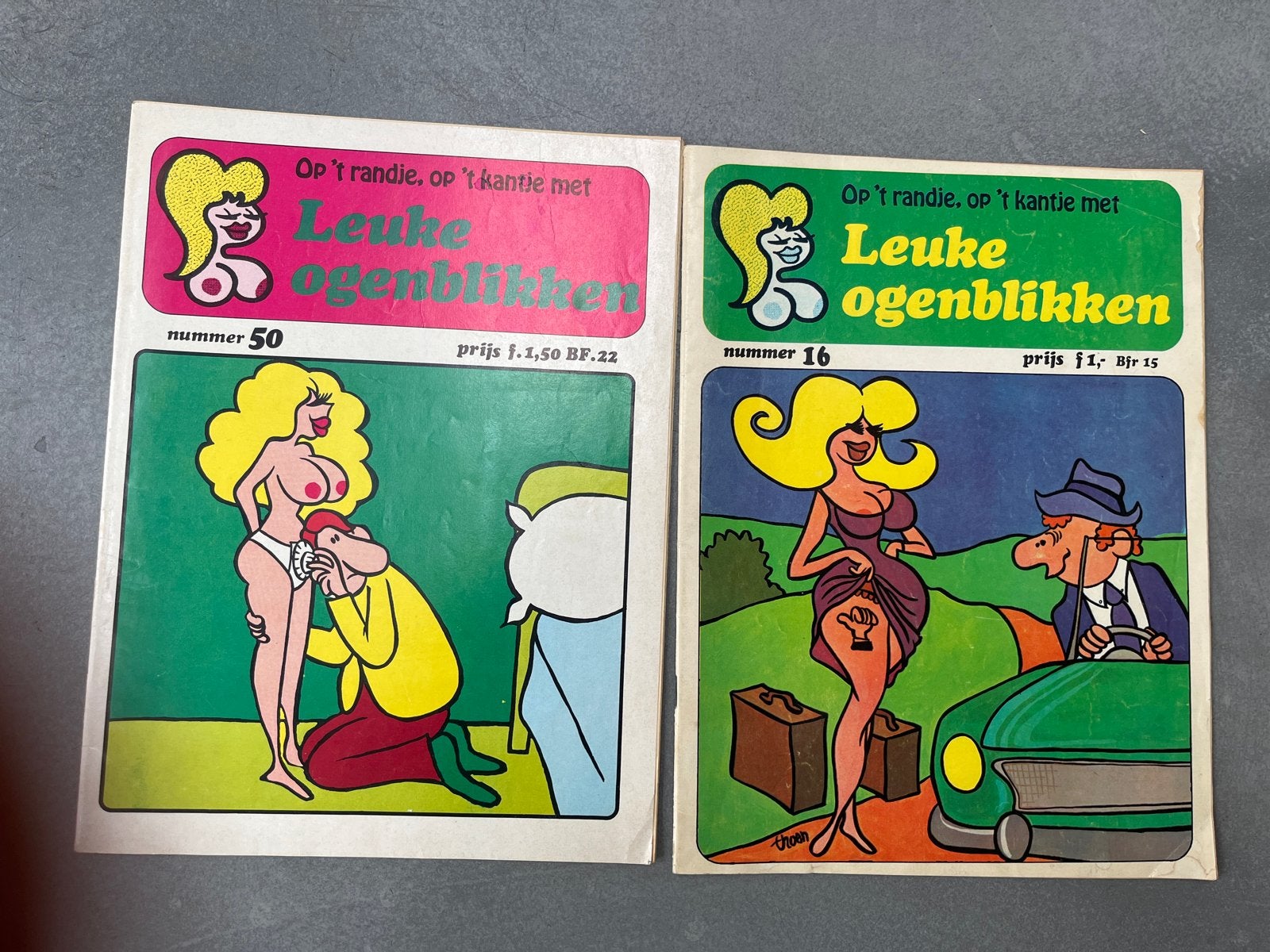 Leuke Ogenblikken - Nummers 16 en 50 (erotische strips), Meerdere stripboeken, Ophalen of Verzenden, Gelezen