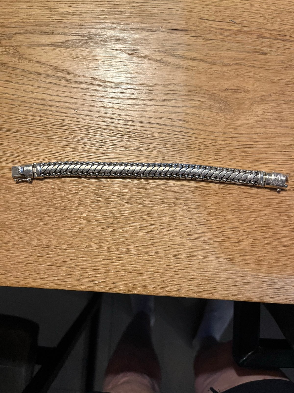 Zilveren schakelarmband buddha to buddha, Ophalen of Verzenden, Gebruikt, Zilver