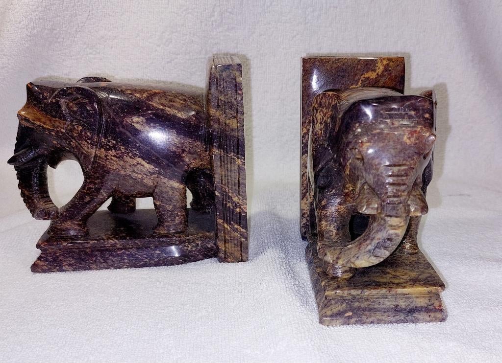 Boekensteun olifant, Ophalen, Meerkleurig, Steen/keramiek, Oosters