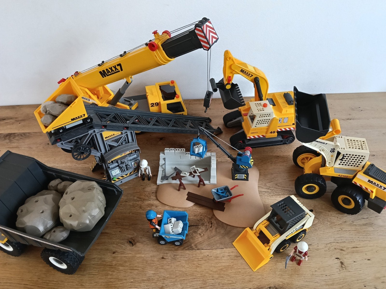Grote Playmobil Maxx7 Bouwplaats Set met Voertuigen