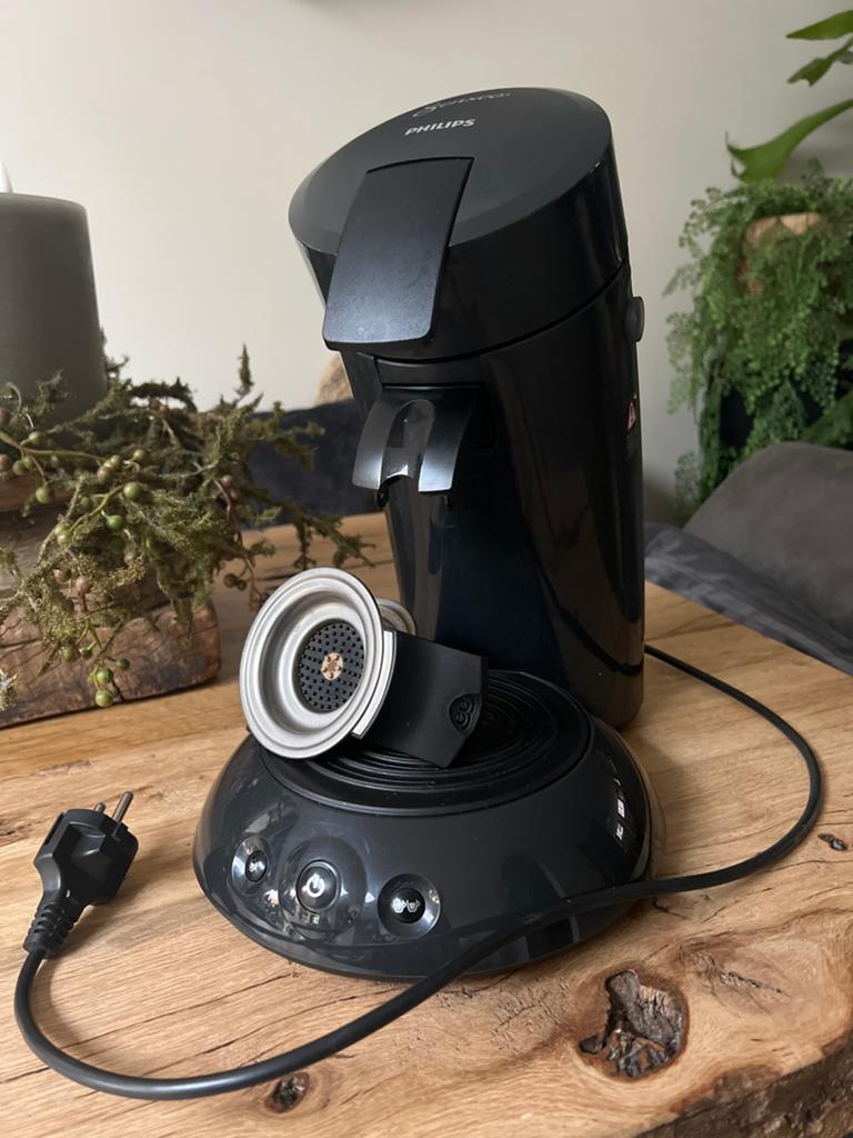 Senseo koffiezetapparaat - Zwart - Goede staat, Ophalen, Gebruikt, Koffiemachine, Koffiepads en cups