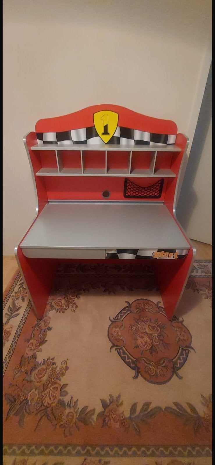 Kinderbureau racewagen design rood/grijs merk Cilek, Opbergruimte, Gebruikt, Ophalen of Verzenden, Rood