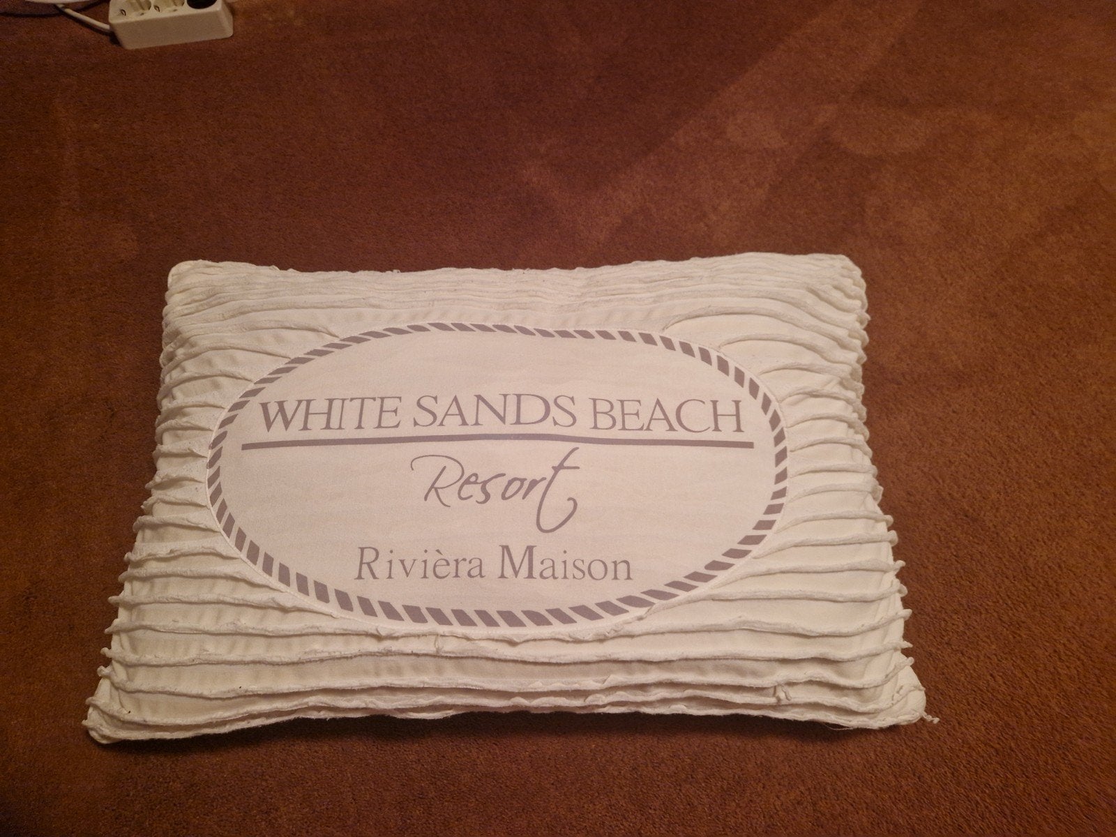 Riviera Maison White Sands Beach Resort Kussen, Huis en Inrichting, Ophalen, Gebruikt, Wit, Rechthoekig