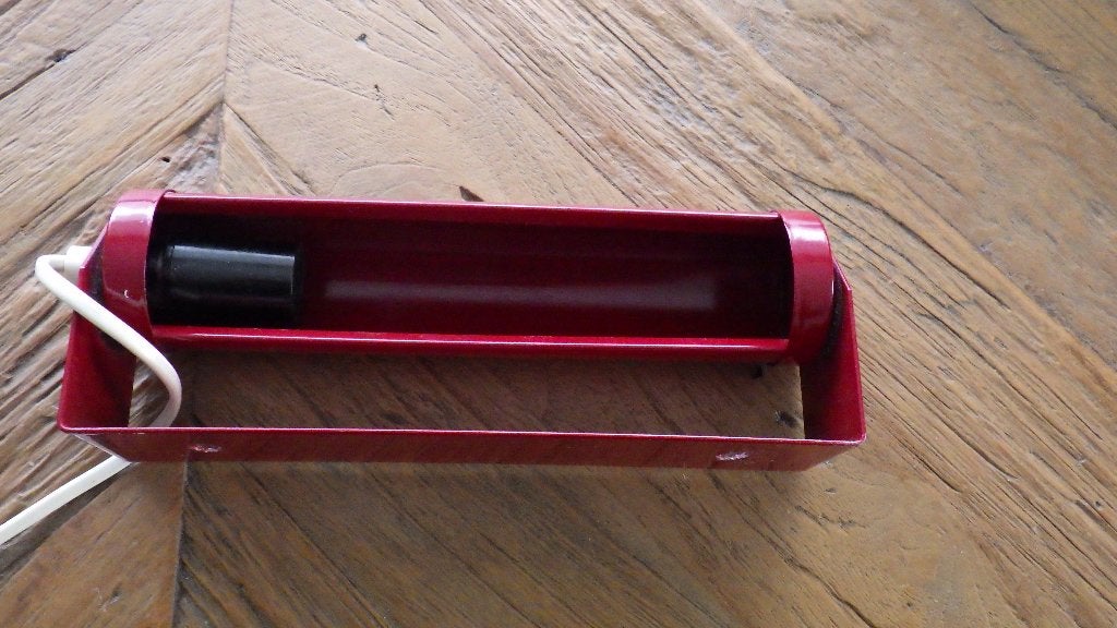 rood vintage bedlampje, Gebruikt, Rood, Bedlamp, E14 (klein)