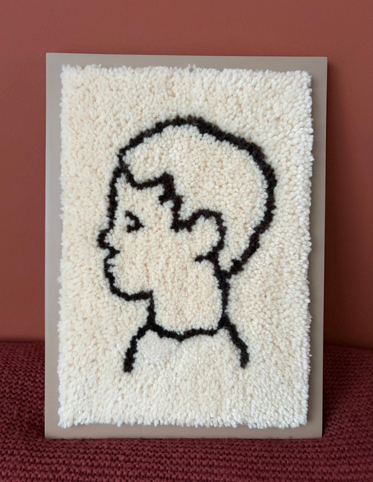 Gepersonaliseerd tuftwerk / Handgemaakt / Lijntekening, Verzenden, Nieuw, Handgemaakt, Wandkleed