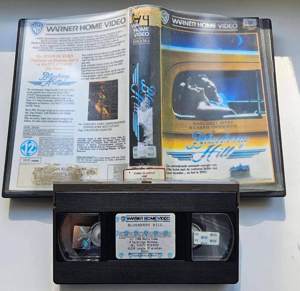 Blueberry Hill (1988) Ex-Rental VHS - Warner Home Video, Alle leeftijden, Ophalen of Verzenden, Gebruikt