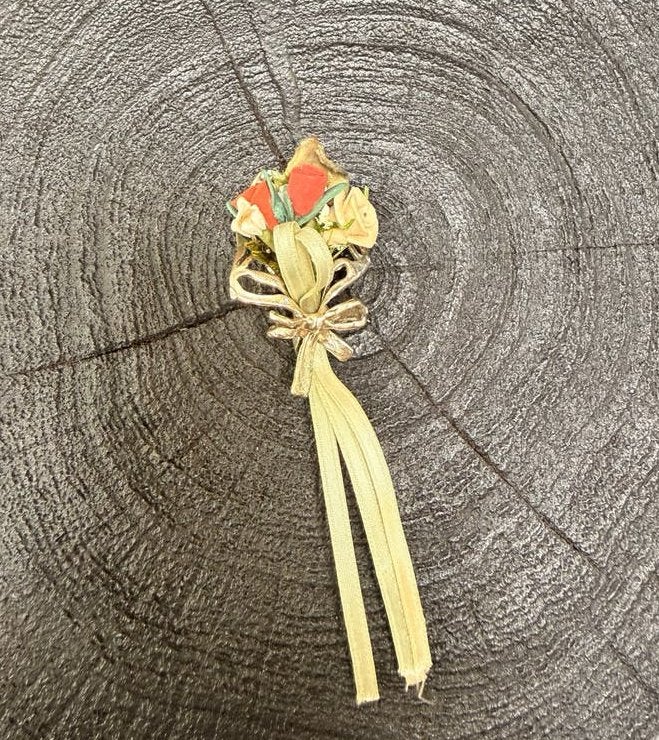 Zilveren Miniatuur Bruidsboeketje - Uniek Decoratiestuk, Verzenden, Zilver