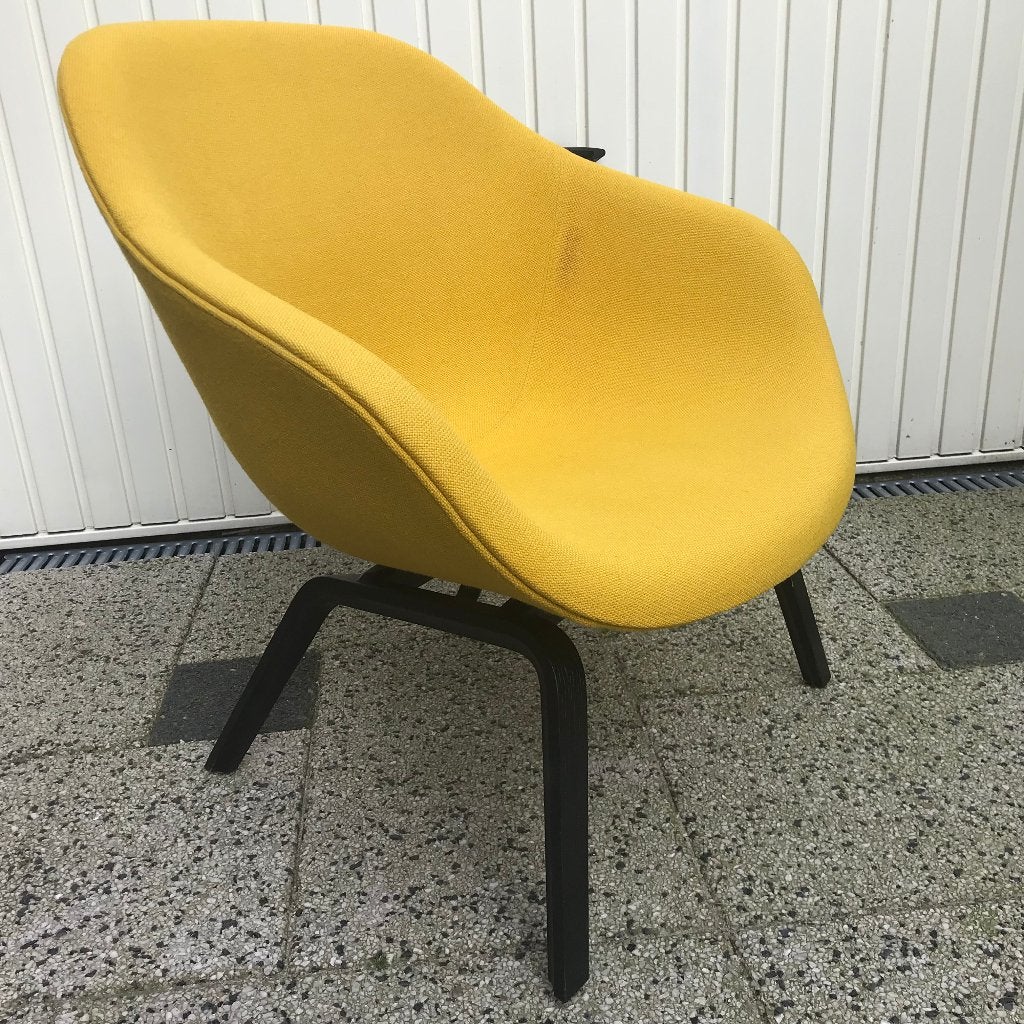 Hay AAL 82 stoel fauteuil design modern geel hout, Ophalen, Gebruikt, 75 tot 100 cm, Nvt