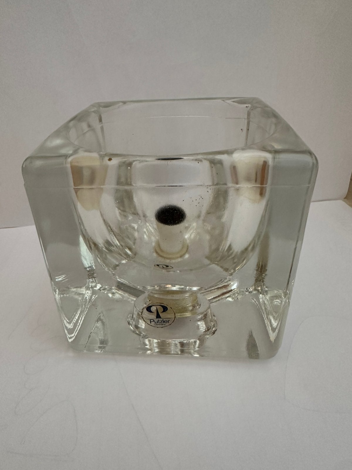 Vintage  "Ice Cube" (TA 14) glazen tafellamp, Ophalen, Gebruikt, E14 (klein)