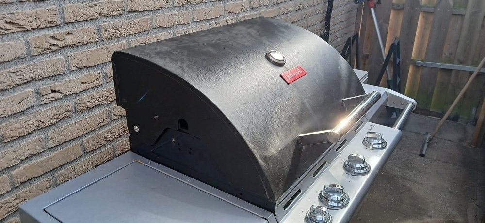 Nog nette gasbarbecue met 3 grote branders + zijbrander., Ophalen, Zo goed als nieuw, Barbecook