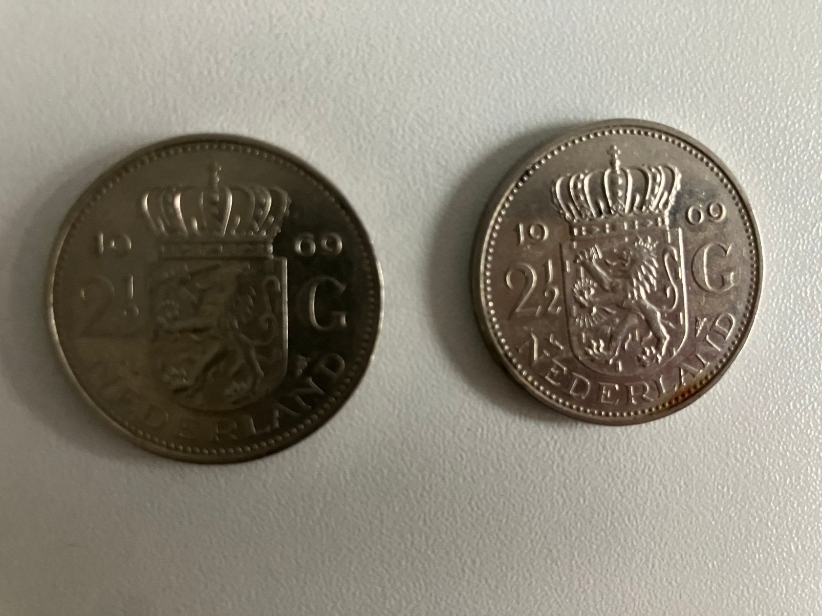 2 rijksdaalders uit 1969 Juliana periode, Ophalen, Koningin Juliana, 2½ gulden, Losse munt