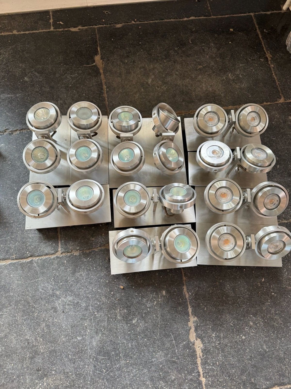 10 spots Lucide, Huis en Inrichting, Ophalen of Verzenden, Gebruikt, Metaal of Aluminium, Plafondspot of Wandspot