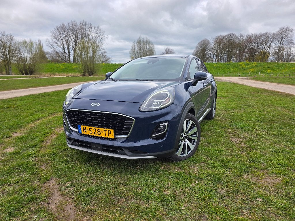 Ford Puma 1.0 Titanium X, Full opt, 2022, B&O, Trekhaak, BTW, 1272 kg, 125 pk, Puma, Blauw