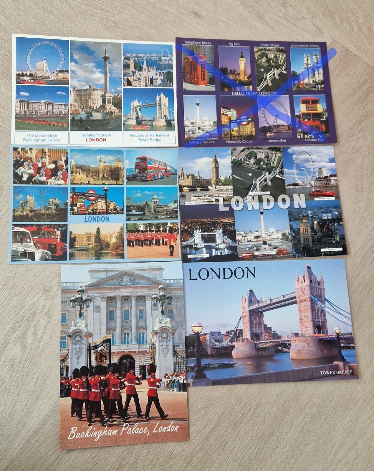 5x ansichtkaart Londen, Verzamelen, Ophalen of Verzenden, 1980 tot heden, Engeland