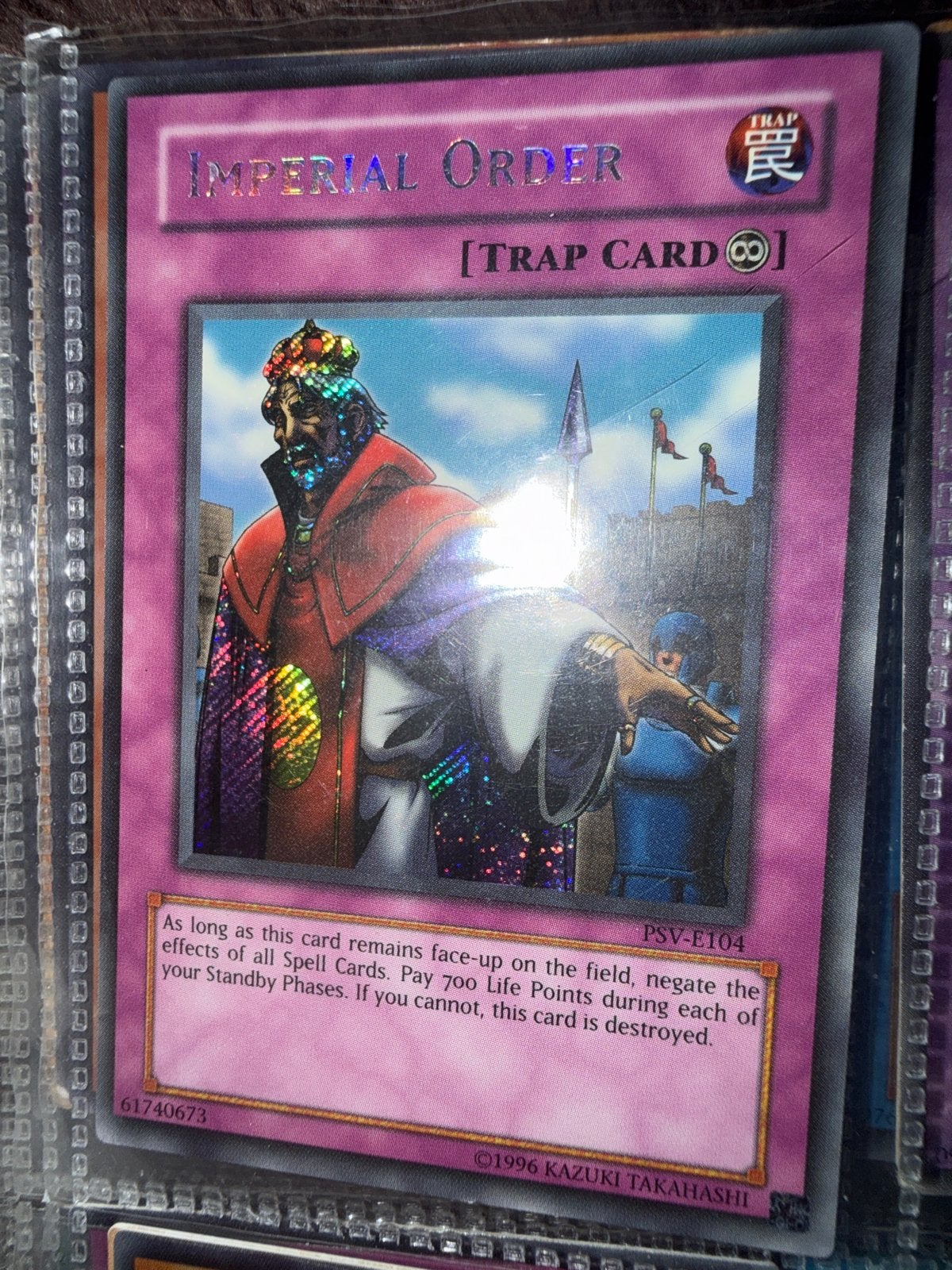 Yu-Gi-Oh! Imperial Order PSV-E104 Trap Card, Ophalen of Verzenden, Gebruikt, Losse kaart, Foil