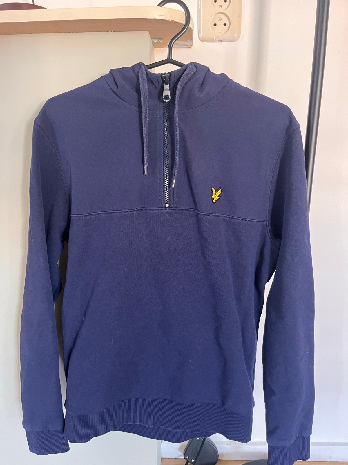 Lyle & Scott Hoodie - Donkerblauw met rits, Ophalen of Verzenden, Zo goed als nieuw, Maat 46 (S) of kleiner, Blauw