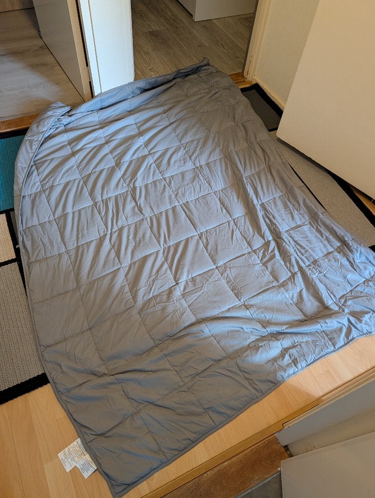 Verzwaringsdeken / weighted blanket 9 kg grijs, Ophalen, Eenpersoons, Anti-allergisch, Grijs