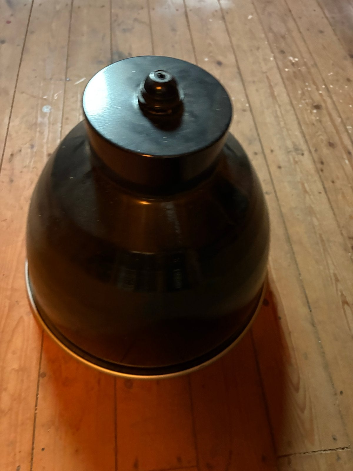 Vintage Zwarte Industriële Hanglamp - Metaal, Ophalen of Verzenden, Gebruikt, Metaal, Overige fittingen