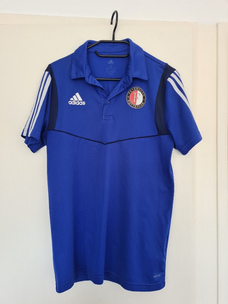 Feyenoord polo mt S, Blauw, Ophalen of Verzenden, Zo goed als nieuw, Feyenoord