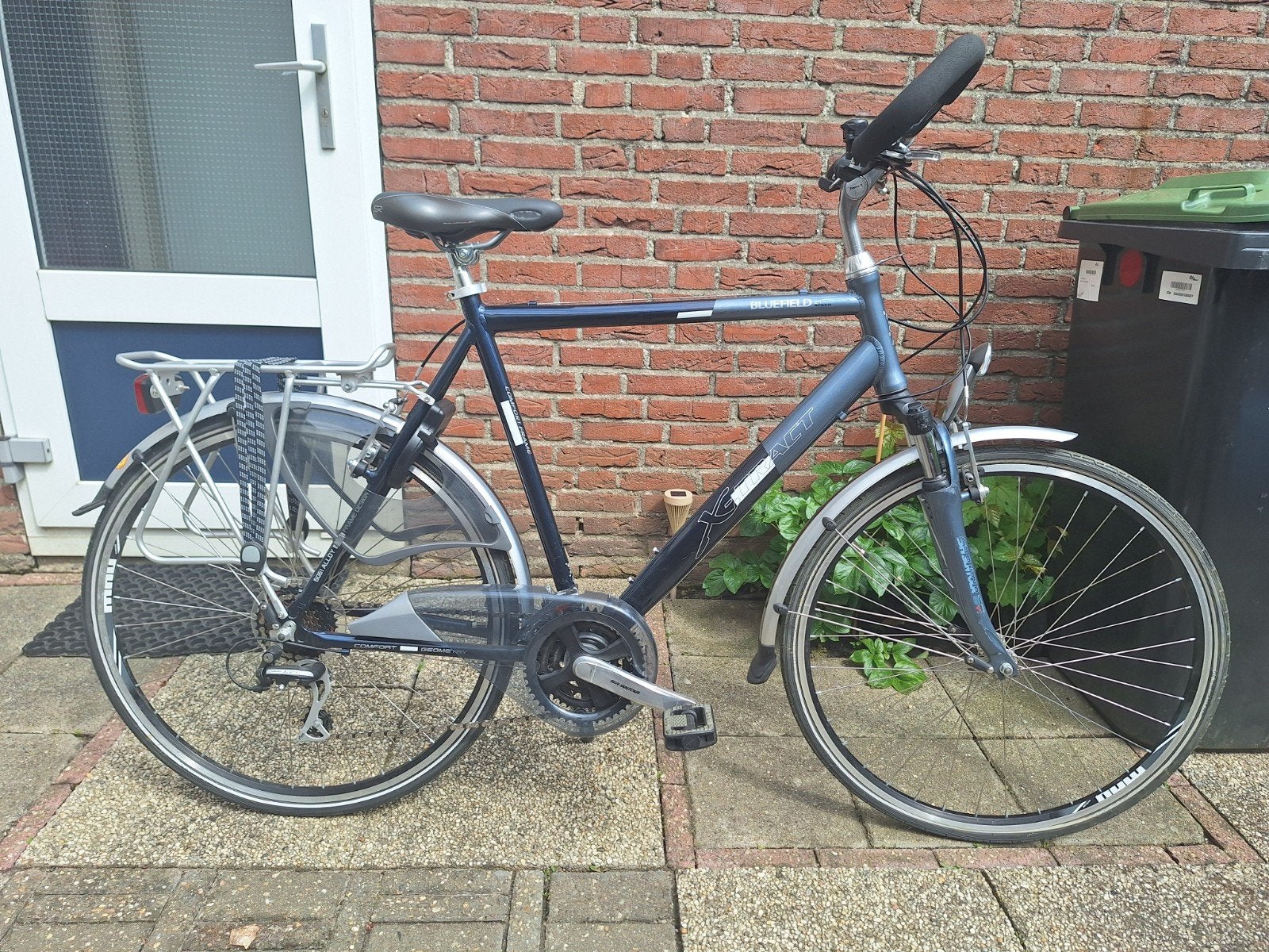 Trekkingfiets X-Tract Bluefield Mt:61cm, Velgrem, Versnellingen, Zo goed als nieuw, 61 tot 65 cm