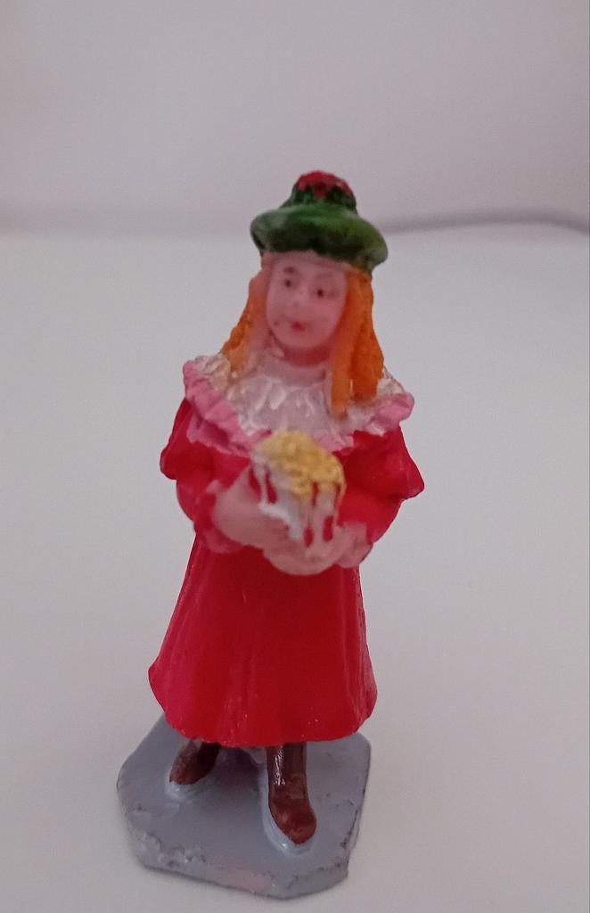 Lemax meisje met popcorn, Lemax figuur Kerstdorp, Diversen, Kerst, Ophalen of Verzenden