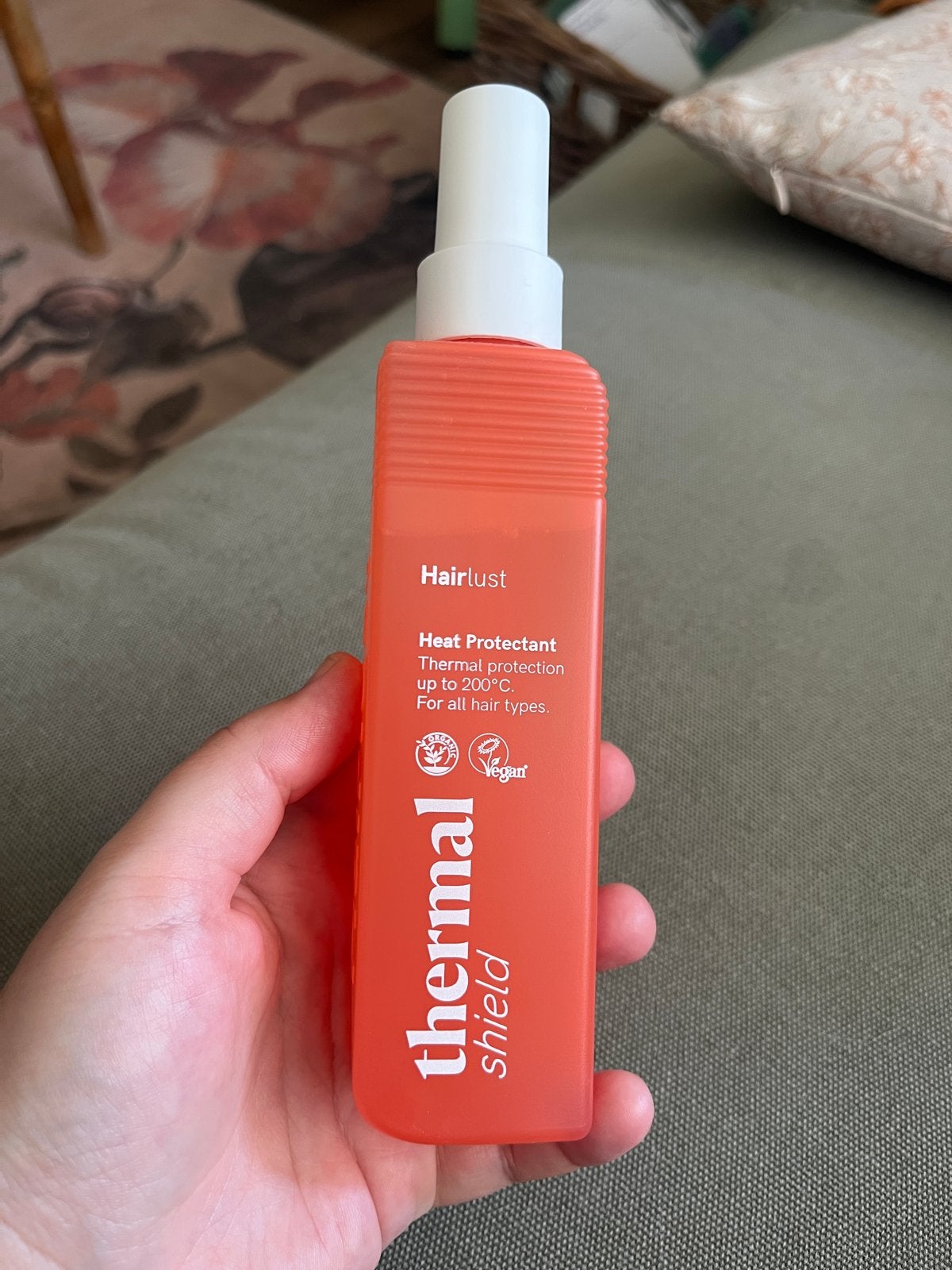 Hairlust Thermal Shield Heat Protectant Spray, Ophalen of Verzenden, Zo goed als nieuw, Haarverzorger of -hersteller