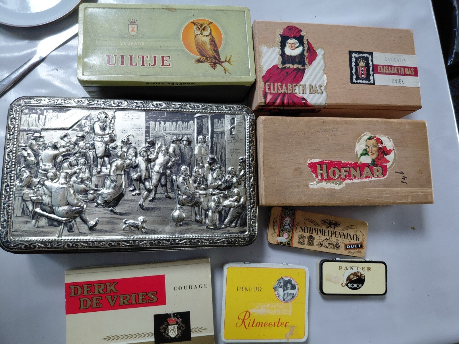 Sigaren blikjes, Ophalen of Verzenden, Gebruikt, Tabaksdoos of Verpakking