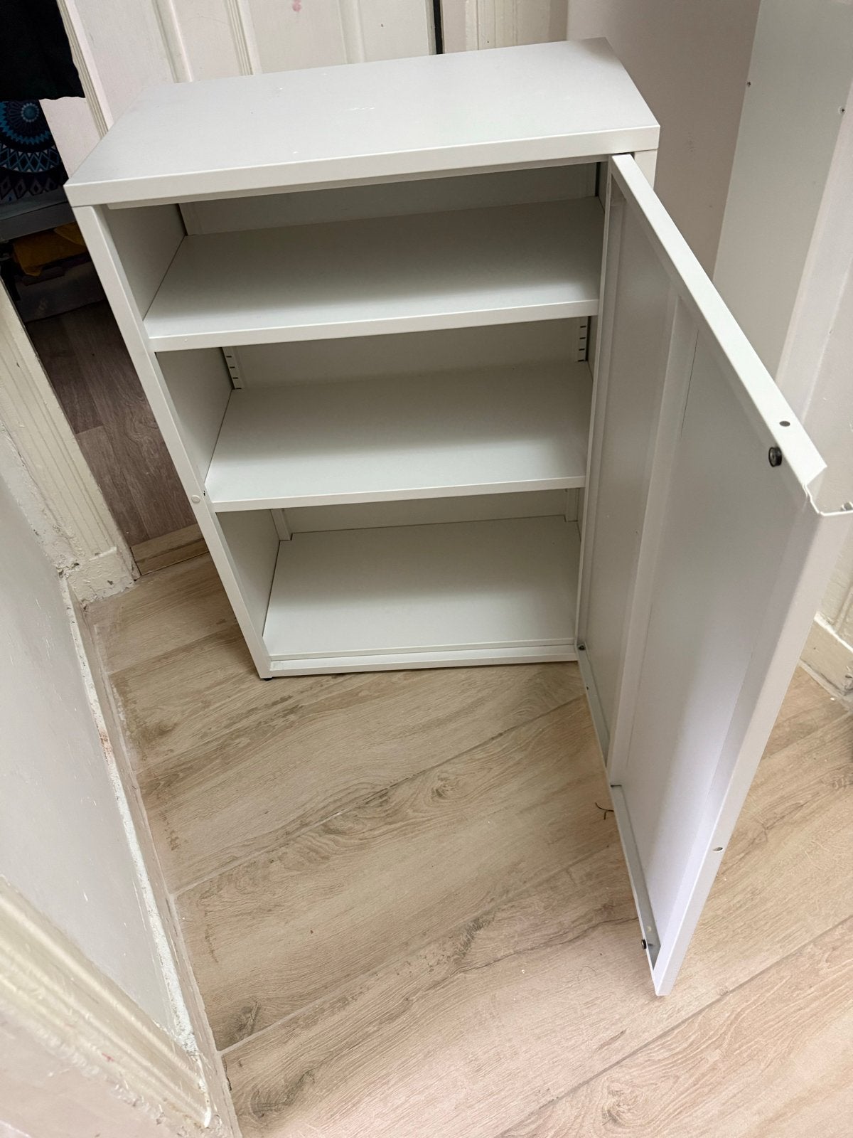 Metalen archiefkast met 3 planken, Ophalen of Verzenden, Gebruikt