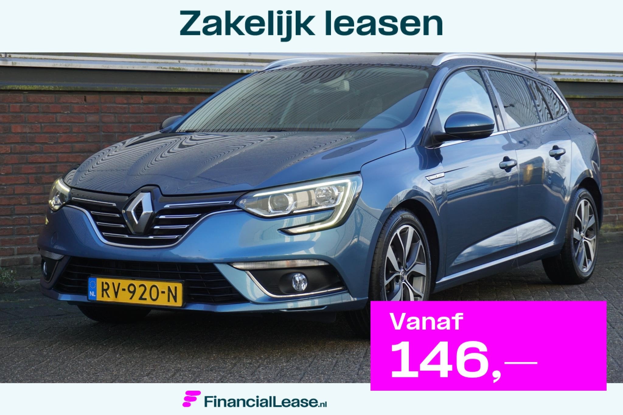 Renault Mégane Estate 1.2 TCe 130PK Bose/Trekhaak/17Inch.LM, Voorwielaandrijving, Gebruikt, 4 cilinders, Blauw