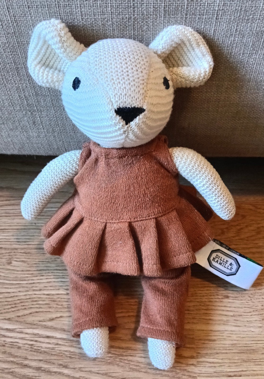 Dille & Kamille gehaakte knuffel muis ZGAN, Muis, Overige merken, Verzenden, Zo goed als nieuw
