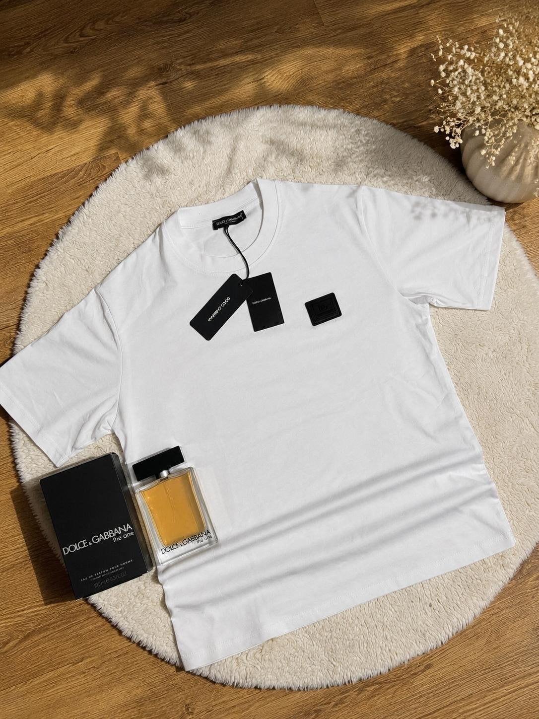 Dolce & Gabbana T-shirt wit met labels Maat S., Ophalen of Verzenden, Nieuw, Maat 48/50 (M), Wit