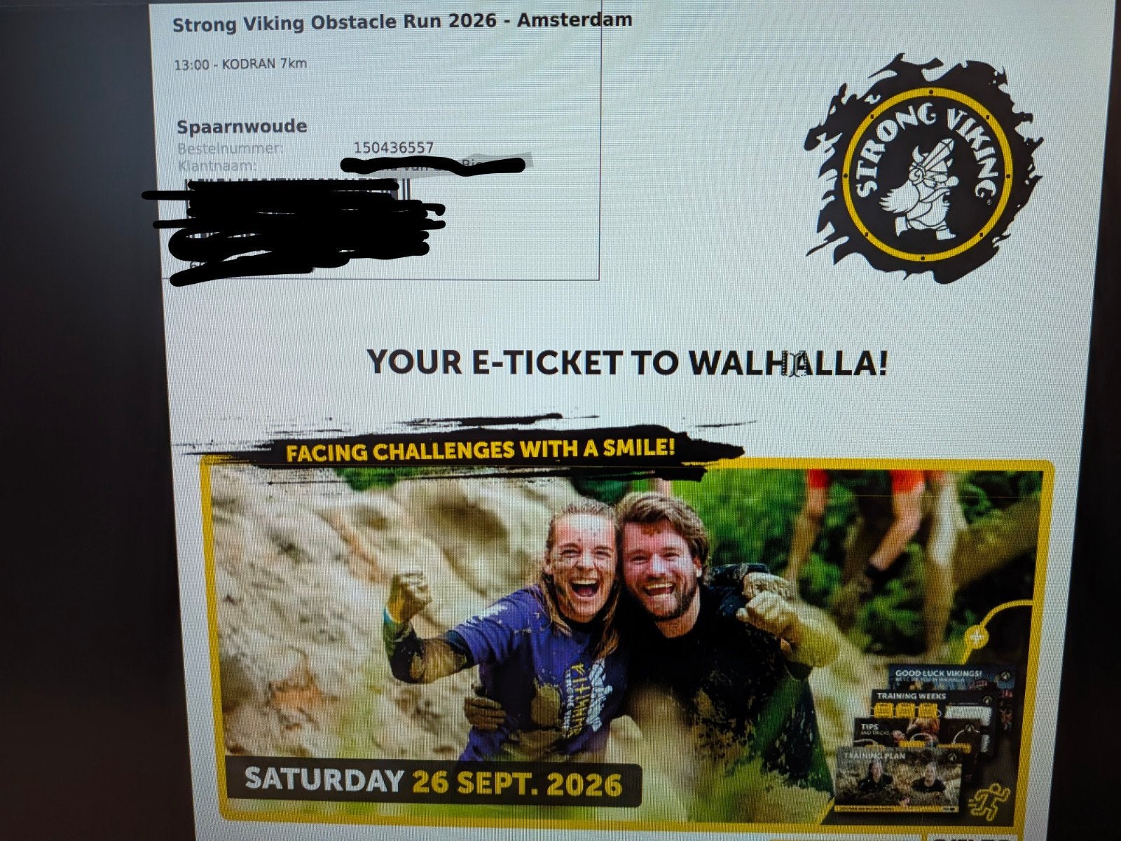 7km strong viking Obstacle 26 sept, Drie personen of meer
