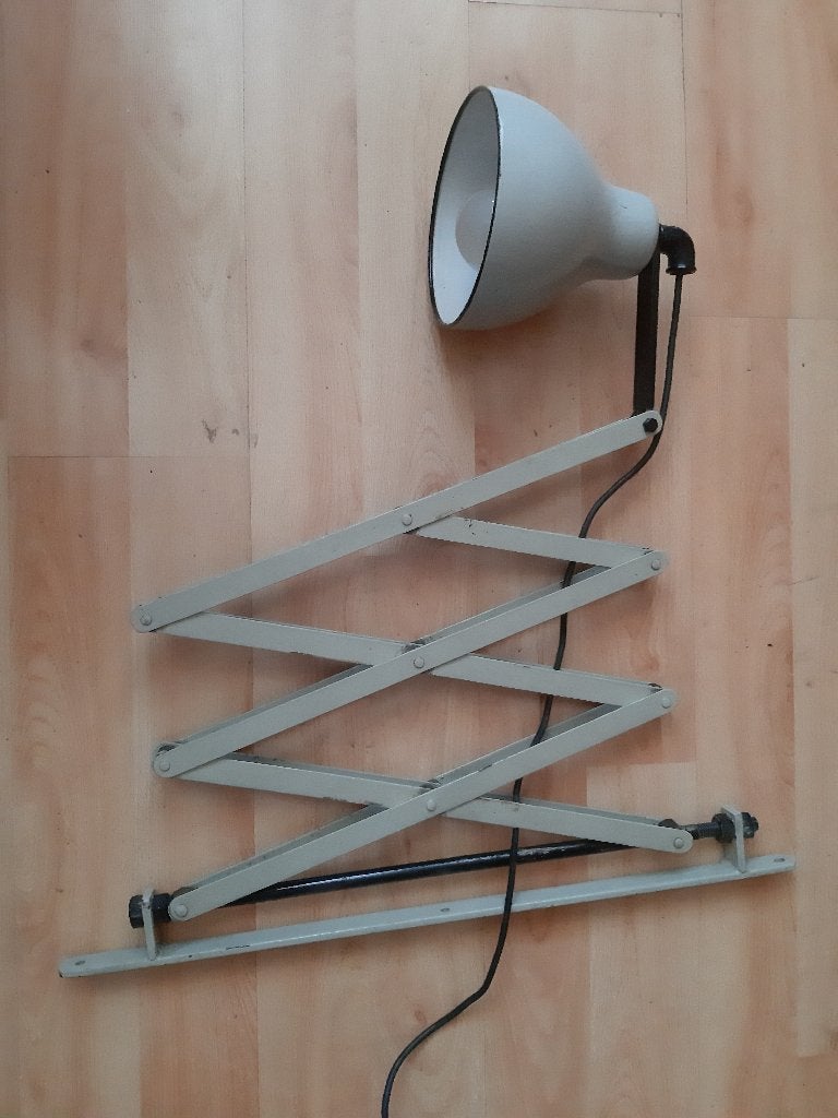 Schaarlamp, Huis en Inrichting, Ophalen, Gebruikt, Grijs, E27 (groot)