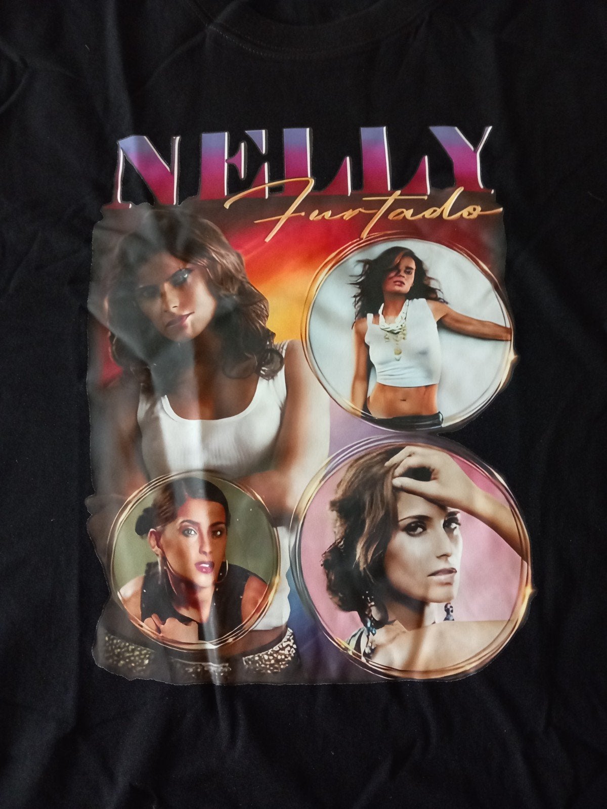 Nelly Furtado T-shirt Zwart Maat S, Ophalen of Verzenden