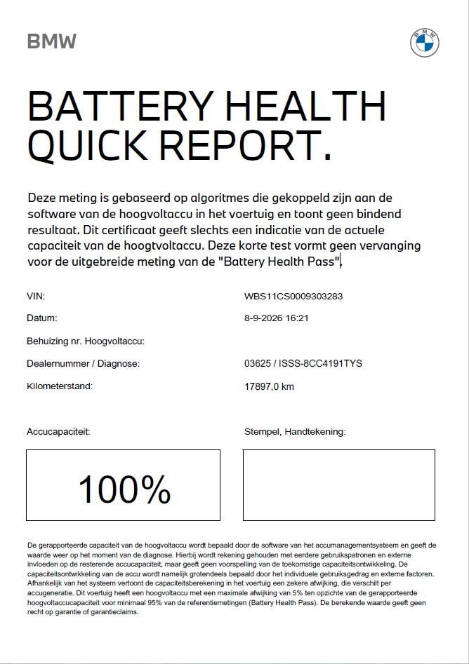 BMW XM PHEV 50e 30 kWh SoH 100% (bj 2026, automaat), Auto's, Dealer onderhouden, Gebruikt, Met garantie (alle), Zwart